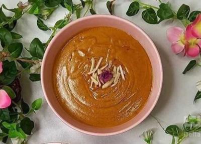 تهیه کاچی با آرد برنج و شیره انگور تهیه کاچی با آرد برنج و شیره انگور